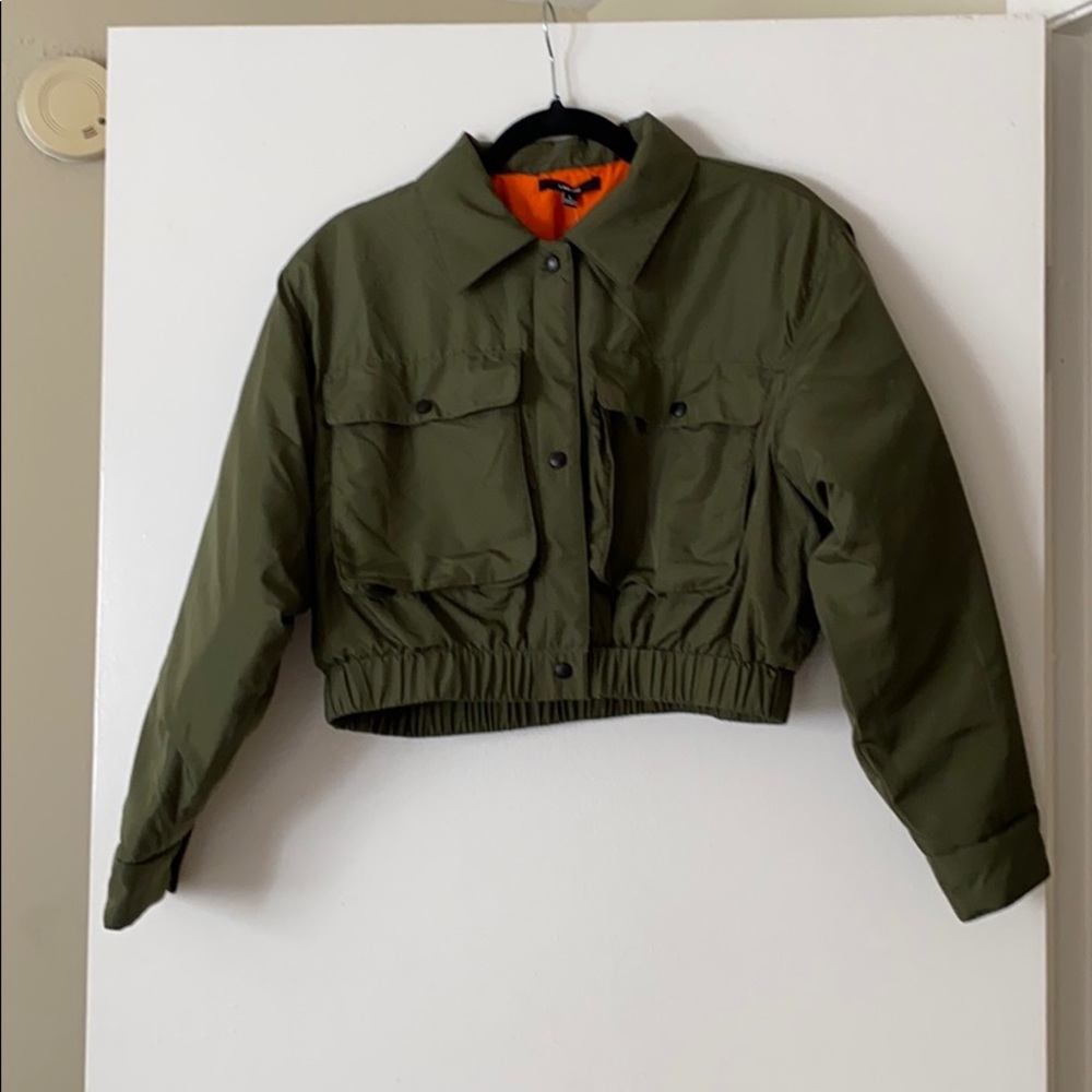 Olive Green & Cream Bomber Jackets